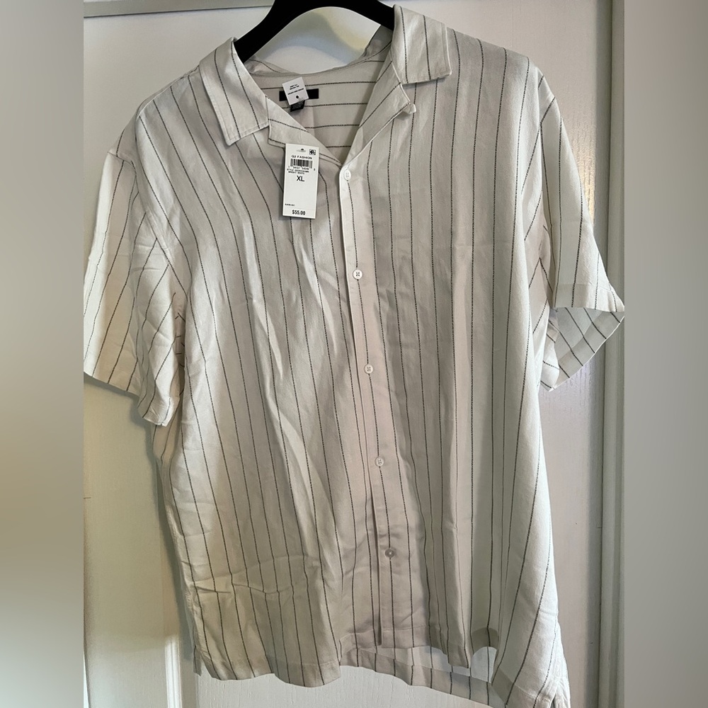 Men's Striped Short Sleeve Shirt size XL